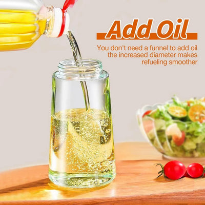 2-in-1 Oil Bottle | Sprayer & Dispenser | Fine Mist Control for Cooking